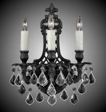 American Brass & Crystal WS9451-3-A-01G-PI - Three Light Wall Sconce